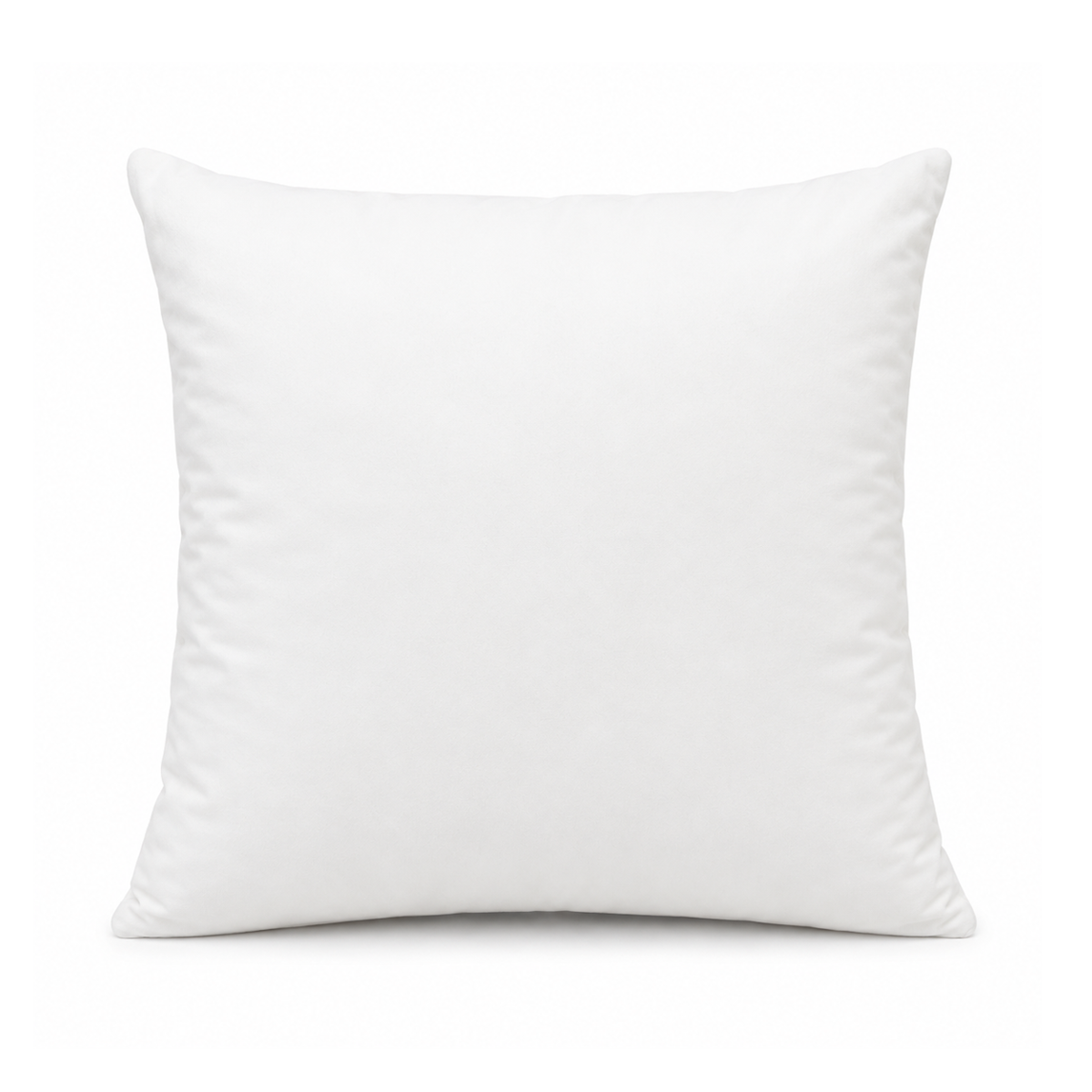 Wit binnenkussen 40x40 cm, gevuld met memory foam en polyester, recht van voren
