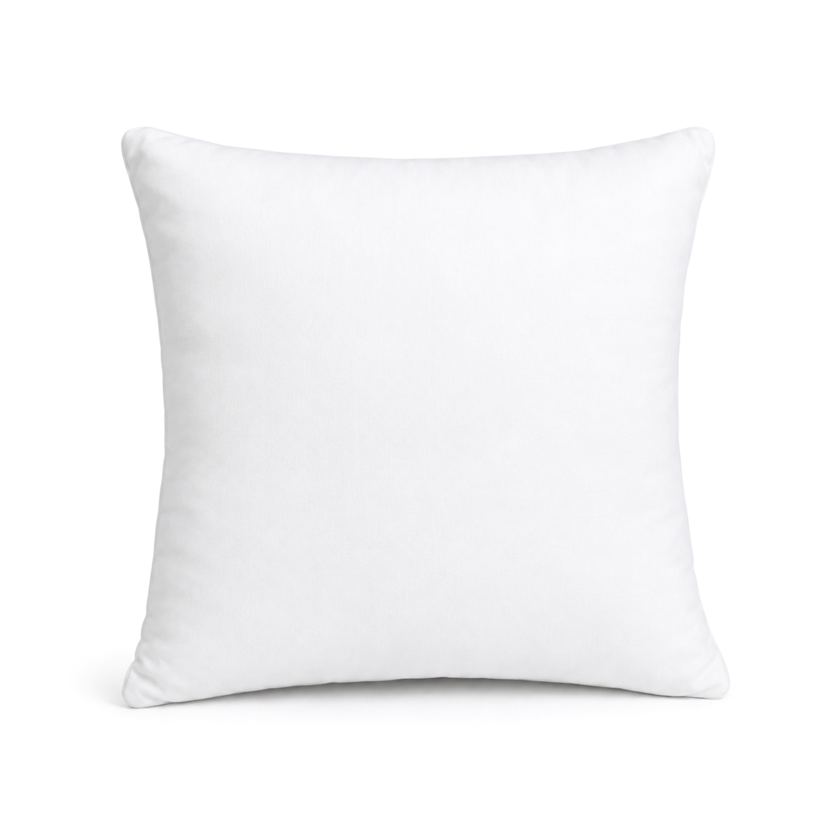 Wit polyester binnenkussen 45x45 cm, vierkant vulkussen met licht gewelfde hoeken